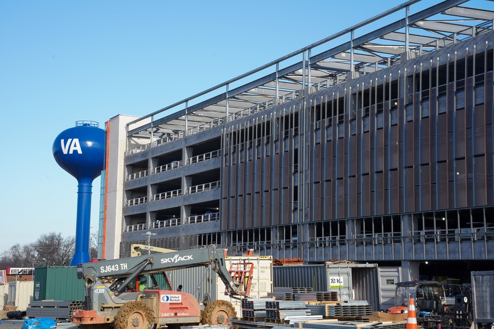 Construction continues at the Louisville VA Medical Center Jan. 2, 2025