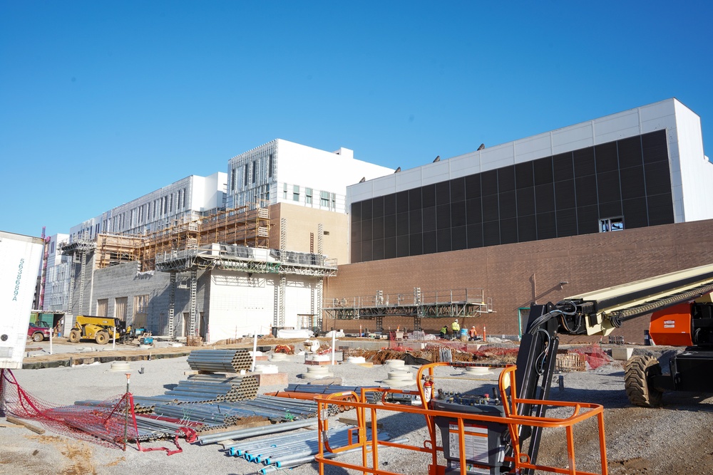 Construction continues at the Louisville VA Medical Center Jan. 2, 2025