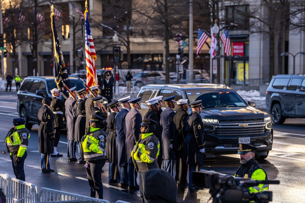 State Funeral Procession for the 39th President of the United States Jimmy Carter