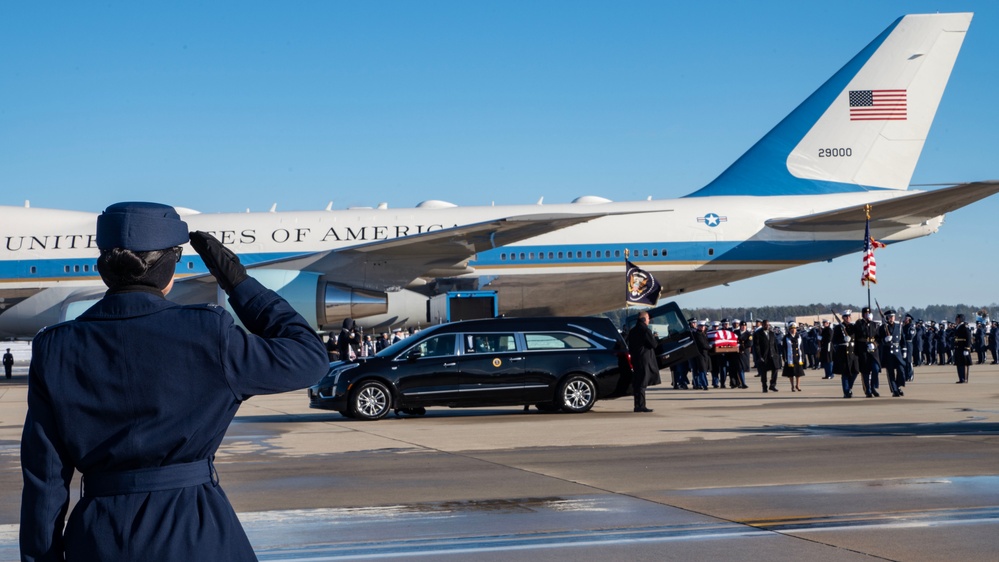 Joint Base Andrews supports State Funeral arrival for Jimmy Carter