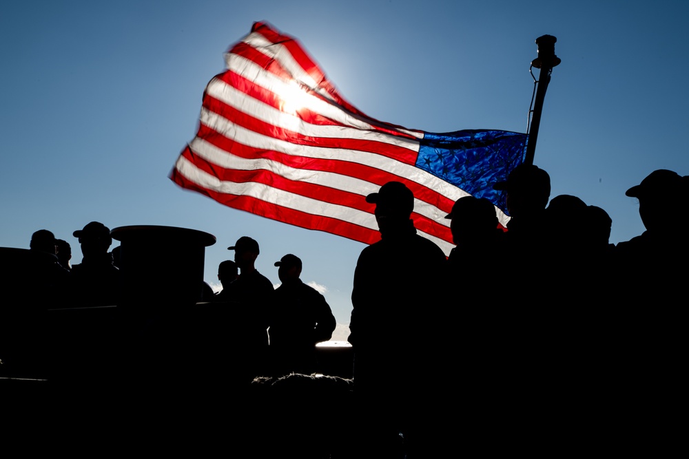 USCGC Cypress conducts burial at sea in Gulf of Alaska