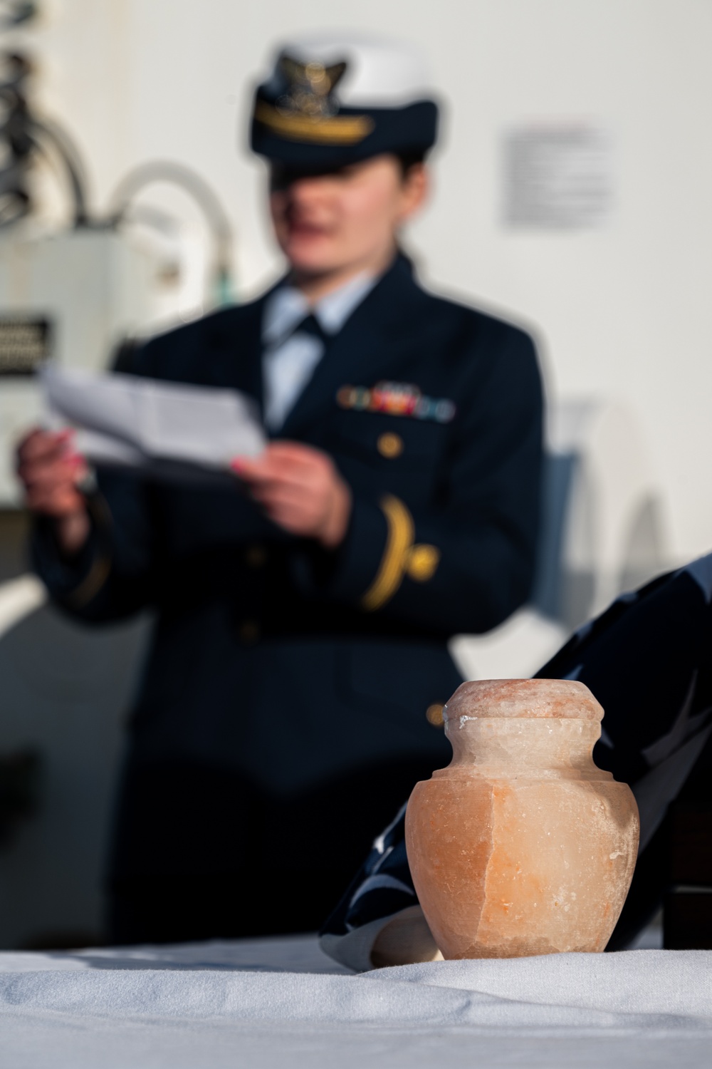 USCGC Cypress conducts burial at sea in Gulf of Alaska
