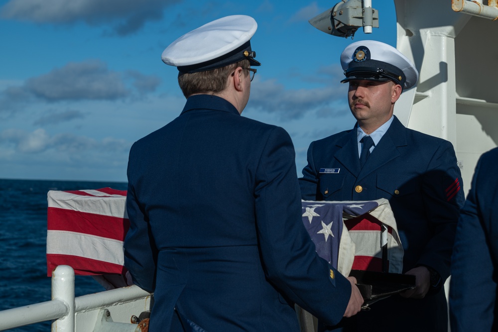 Coast Guard conducts burial at sea in Gulf of Alaska