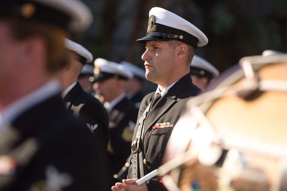 US Navy Band Performs at Rose Bowl Parade