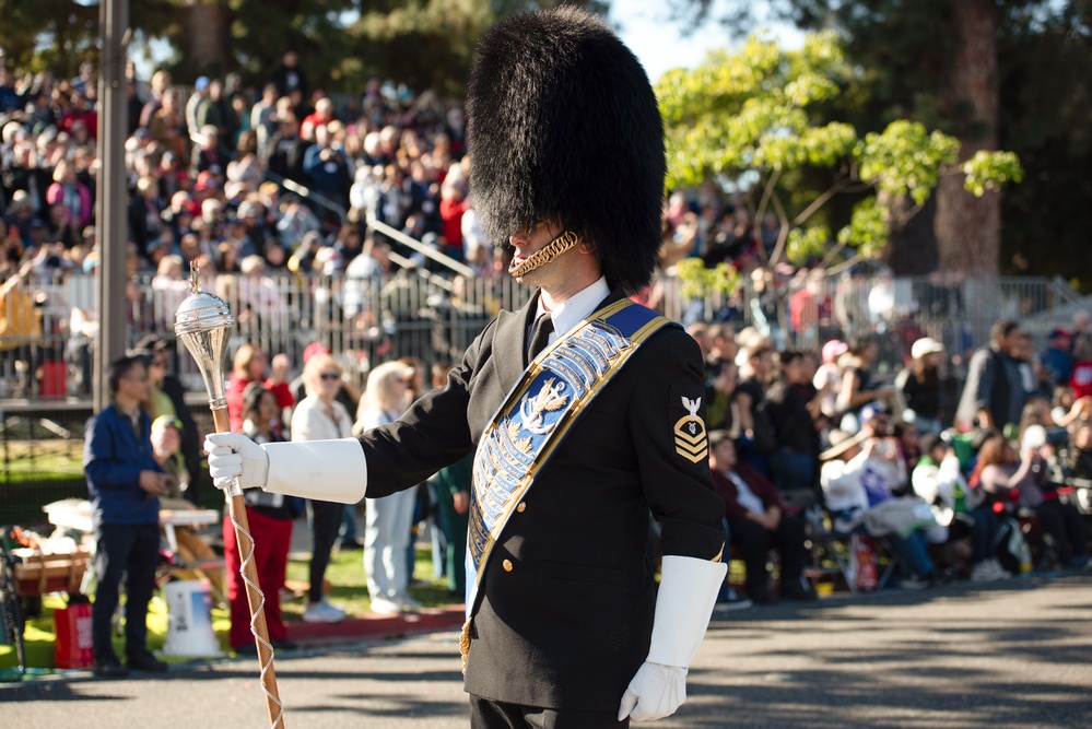 US Navy Band Performs at Rose Bowl Parade
