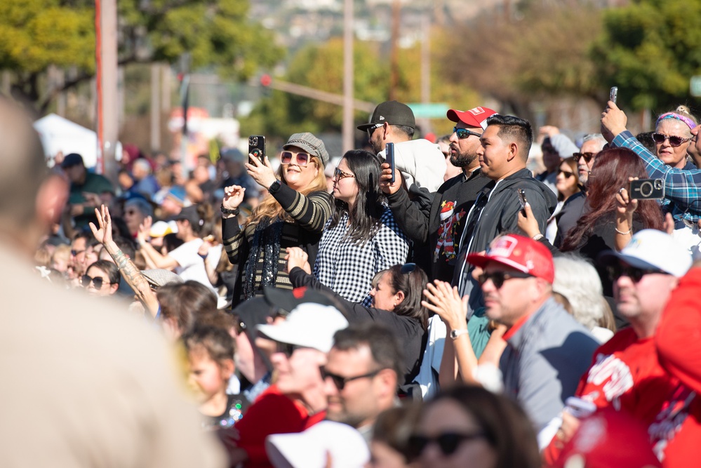 US Navy Band Performs at Rose Bowl Parade