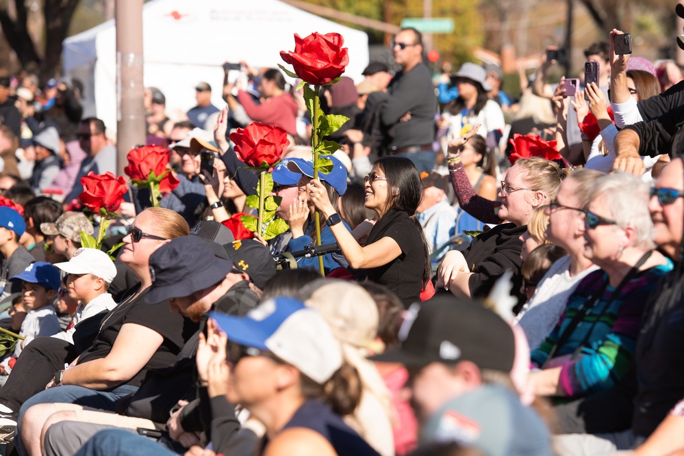 US Navy Band Performs at Rose Bowl Parade