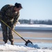 Joint Base Andrews team clears ice, snow ahead of state funeral arrival ceremony