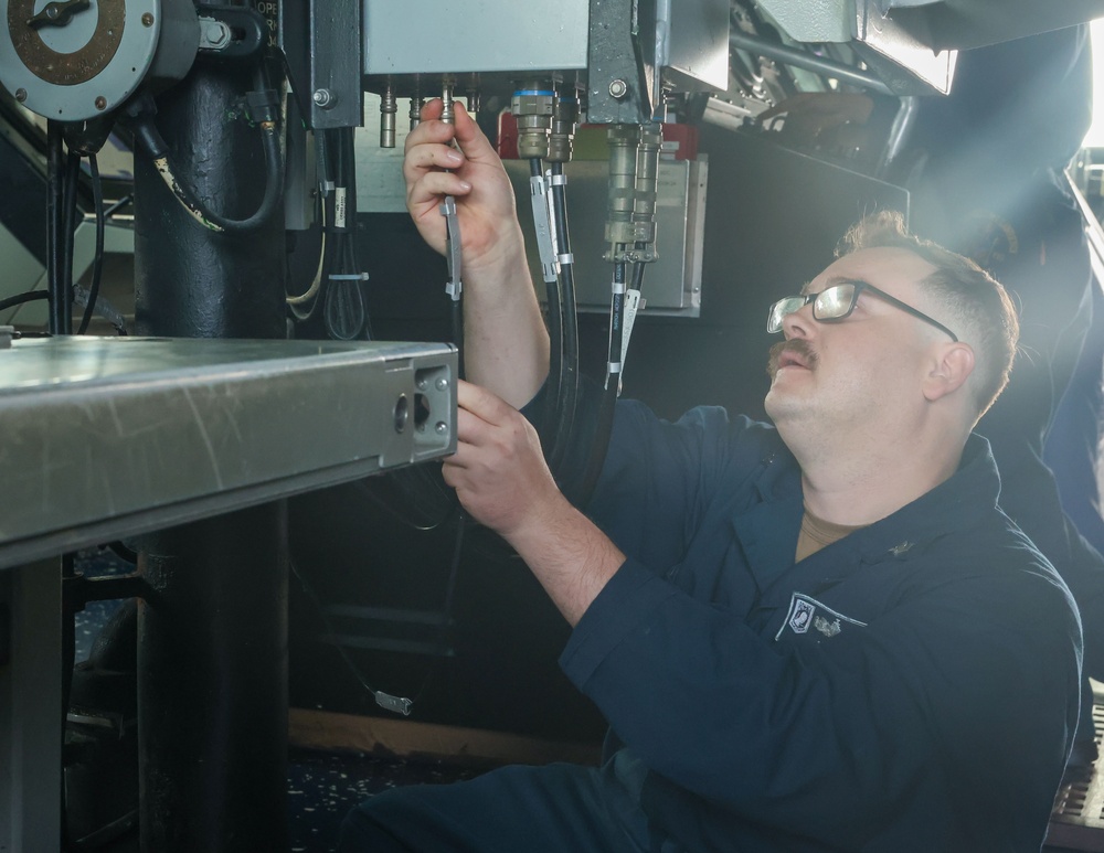 USS William P. Lawrence conducts routine operations as part of the Carl Vinson Carrier Strike Group