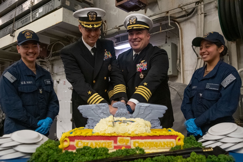 USS America (LHA 6) Conducts Change of Command Ceremony