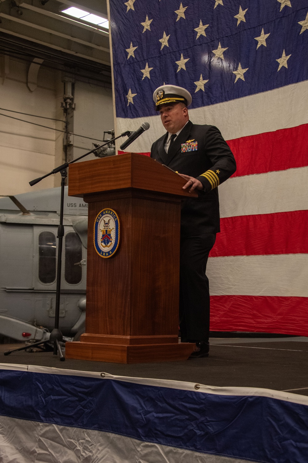 USS America (LHA 6) Conducts Change of Command Ceremony