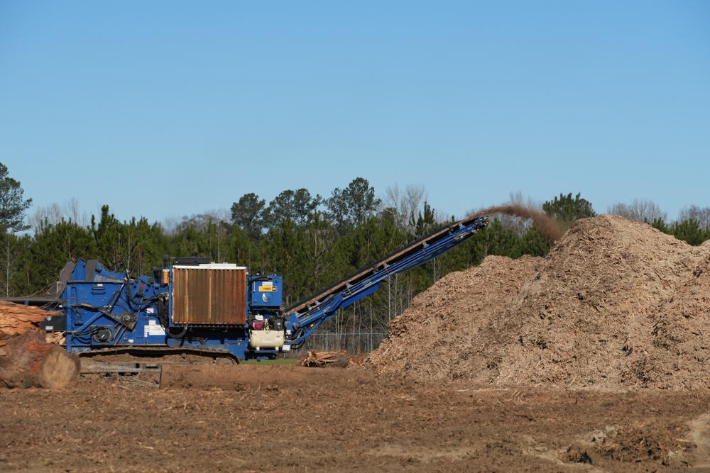 Hurricane Helene Recovery: Temporary Debris Management Site in Laurens County, Georgia.