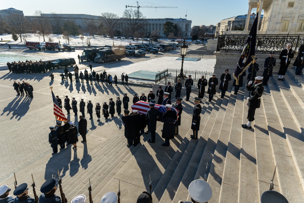 Jimmy Carter departs U.S. Capitol