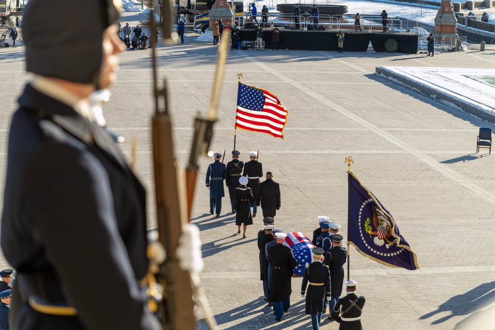 Jimmy Carter departs U.S. Capitol