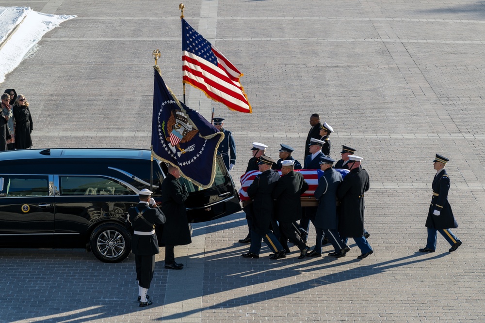 Jimmy Carter departs U.S. Capitol