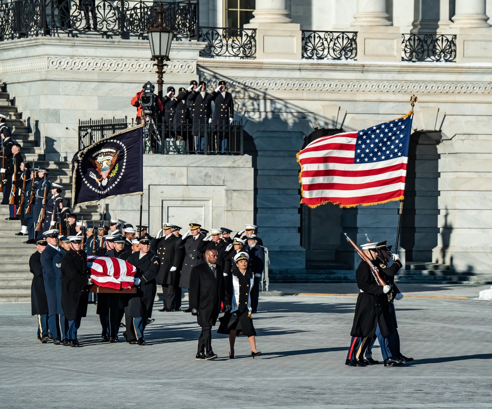 Jimmy Carter departs U.S. Capitol