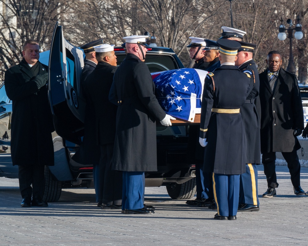 Jimmy Carter departs U.S. Capitol