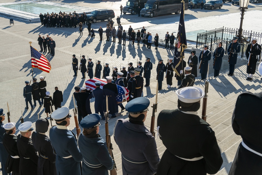 Jimmy Carter departs U.S. Capitol
