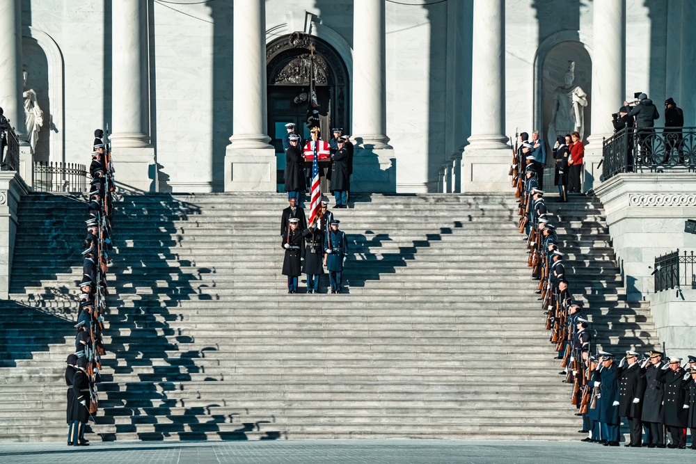 Jimmy Carter departs U.S. Capitol