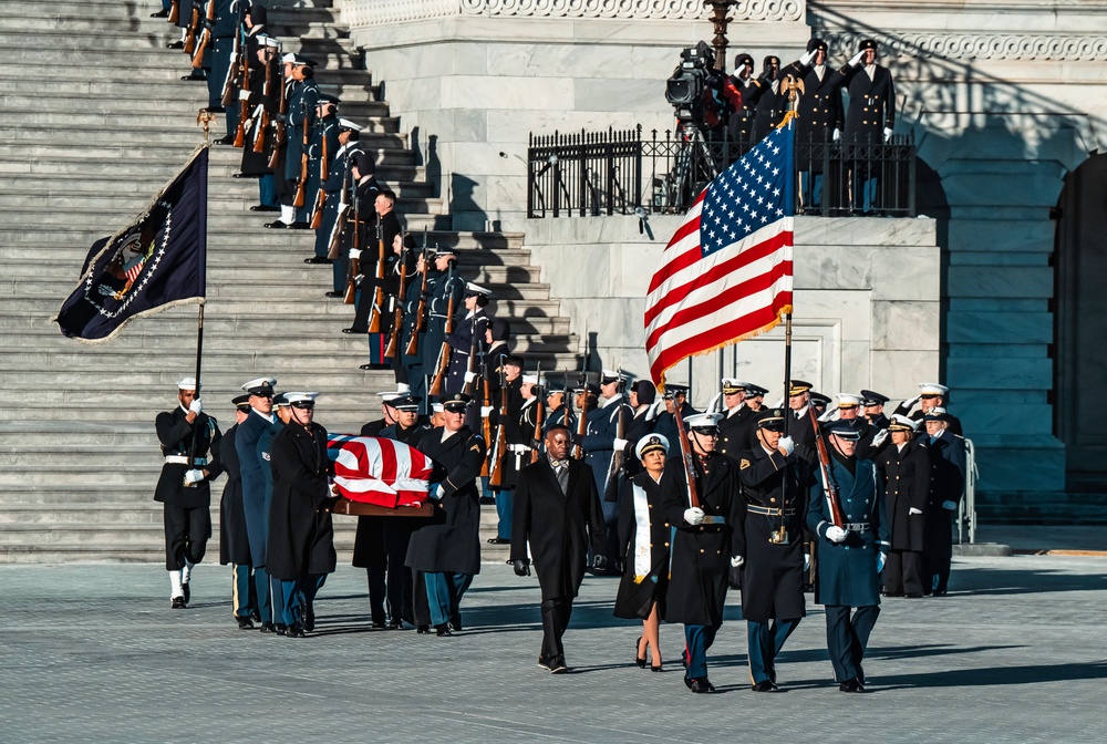 Jimmy Carter departs U.S. Capitol
