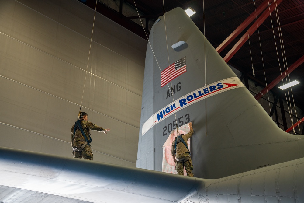 152nd Airlift Wing's MAFFS 9 being prepped for activation in support of the Los Angeles wildfires