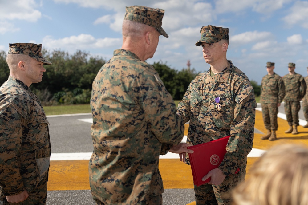 3rd Marine Logistics Group Purple Heart Ceremony