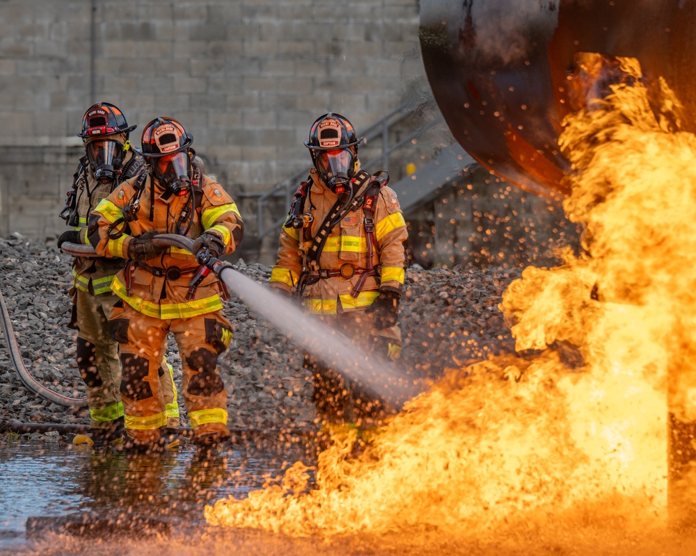 Miami-Dade Firefighters Sharpen Aircraft Firefighting Skills During Training at Homestead Air Reserve Base