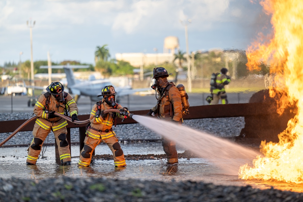 Miami-Dade Firefighters Sharpen Aircraft Firefighting Skills During Training at Homestead Air Reserve Base