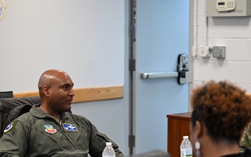 ACC Public Affairs leadership visit 350th Spectrum Warfare Wing