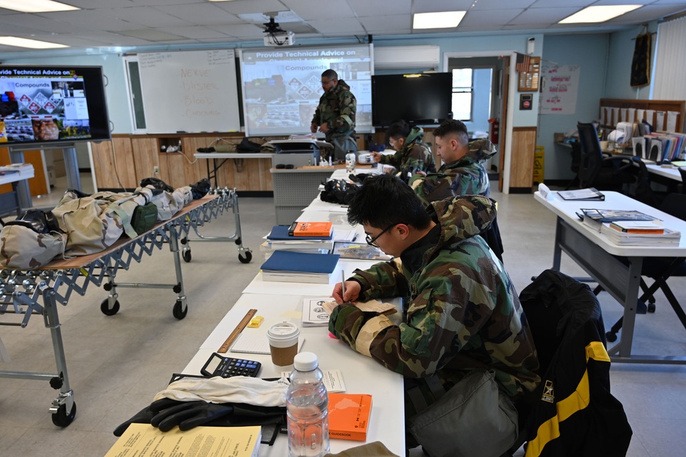 Joint Base McGuire-Dix-Lakehurst CBRN Defense Course Training. January 08, 2025.