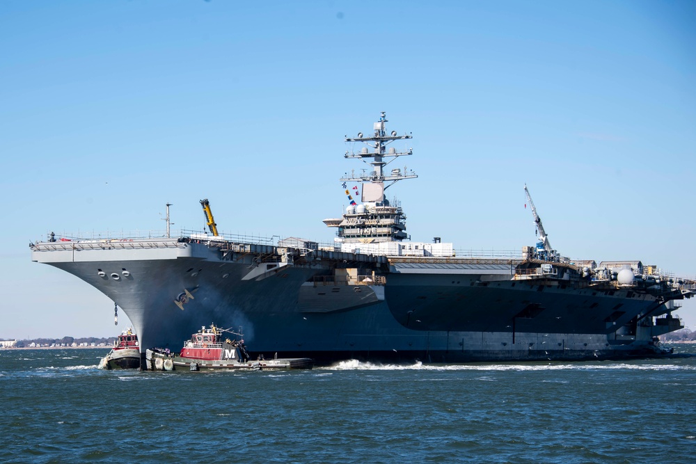 Ike Conducts a Pier Shift From Naval Station Norfolk to Norfolk Naval Shipyard