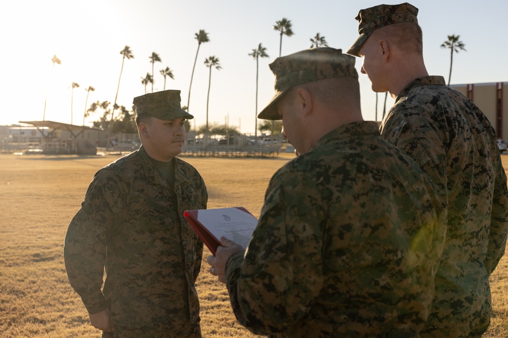 U.S. Marine Corps Sgt. Alan Cossolivas promotion