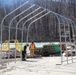 Contractors prepare Bee Tree Reservoir for winter storms with shelter installations