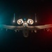 A-10 Thunderbolt II aircraft refuel with KC-135 Stratotanker at night