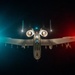 A-10 Thunderbolt II aircraft refuel with KC-135 Stratotanker at night