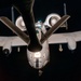 A-10 Thunderbolt II aircraft refuel with KC-135 Stratotanker at night