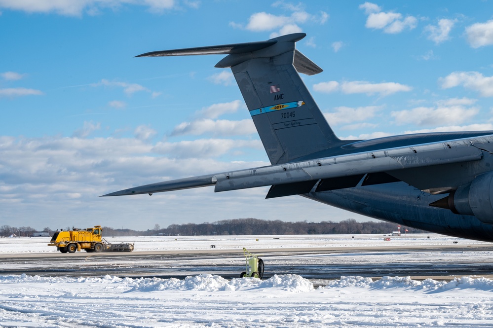 Team Dover conducts snow removal after Winter Storm Blair