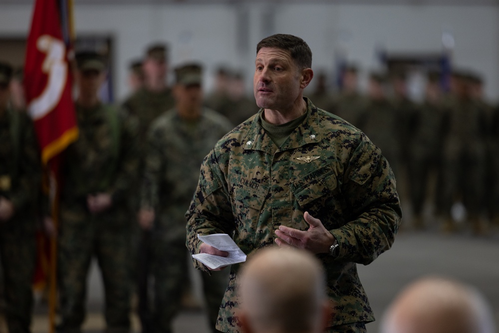 VMGR-252 Change of command ceremony