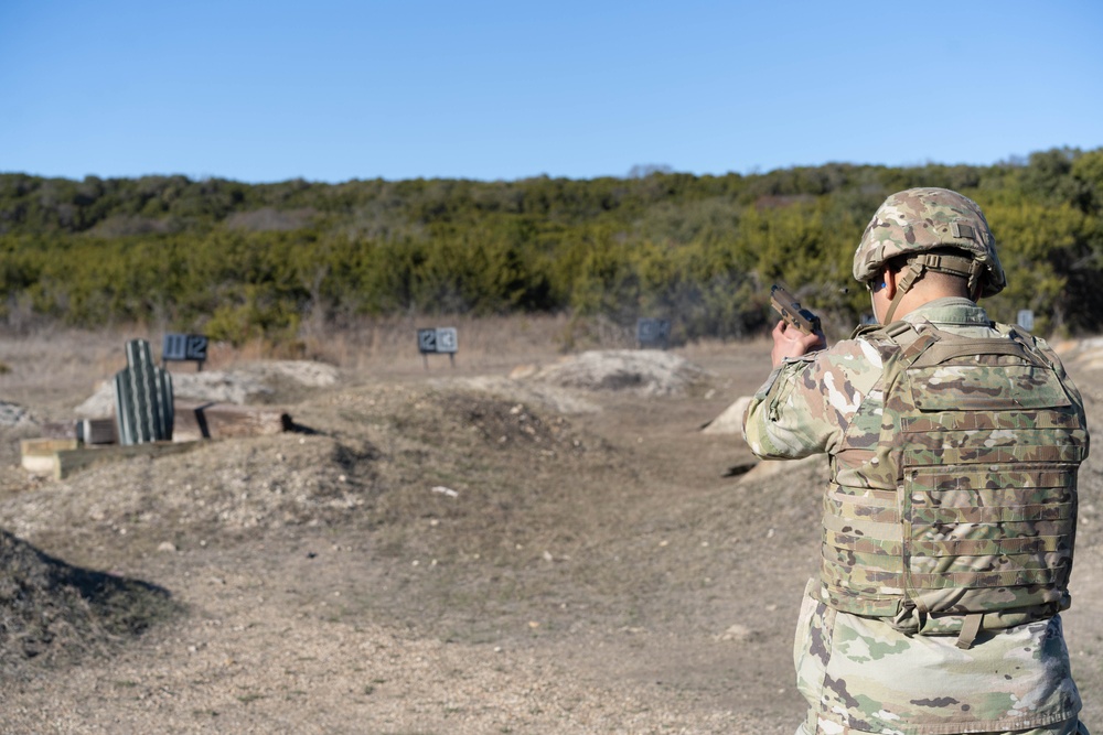 13th Armored Corps Sustainment Command Soldiers conduct an M17 Range