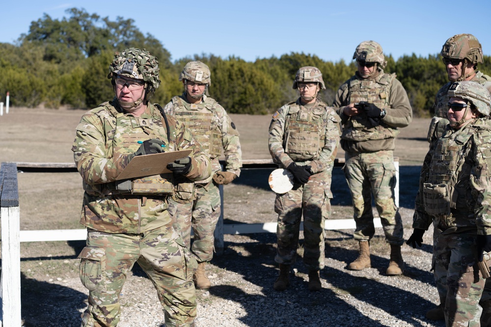 13th Armored Corps Sustainment Command Soldiers conduct an M17 Range