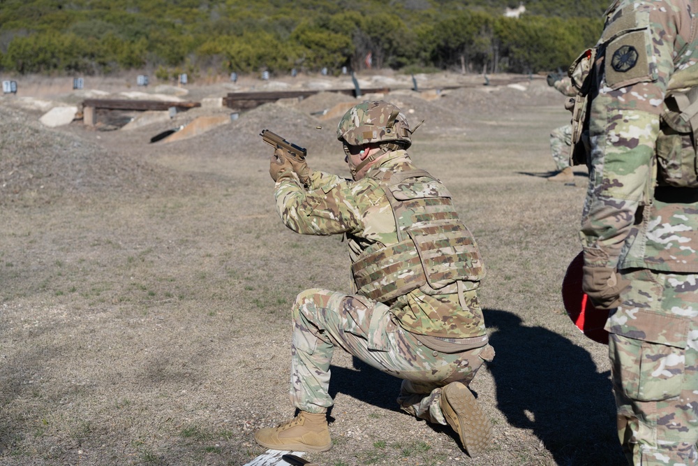 13th Armored Corps Sustainment Command Soldiers conduct M17 Range