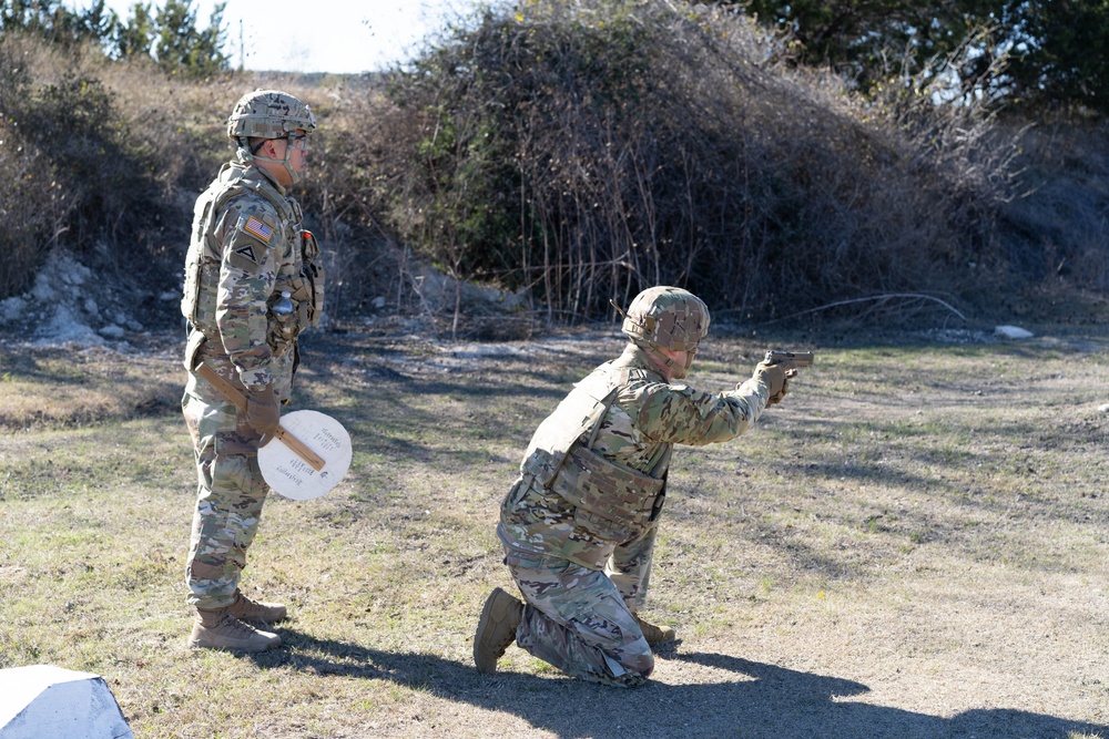 13th Armored Corps Sustainment Command Soldiers conduct an M17 Range