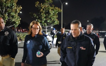 FEMA Administrator Receives Briefing from Local Officials on Eaton Fire