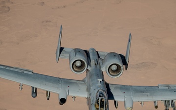 A-10 Thunderbolt II aircraft conduct “show of presence” mission over USCENTCOM AOR