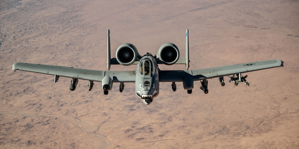 A-10 Thunderbolt II aircraft conduct “show of presence” mission over USCENTCOM AOR