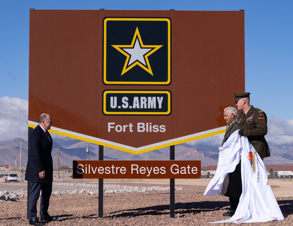 Fort Bliss Gate Renamed to Honor Former Congressman Reyes