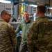 Maj. Gen. Gregory Kreuder, 19th Air Force Commander, tours the electronics repair back-shop in the Human Performance and Leadership Center