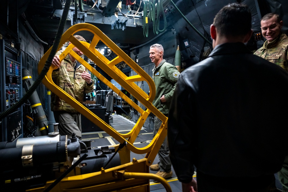 Maj. Gen. Gregory Kreuder, 19th Air Force Commander, toured the 58th Special Operation Wing “Monster Garage” aircraft maintenance training facility