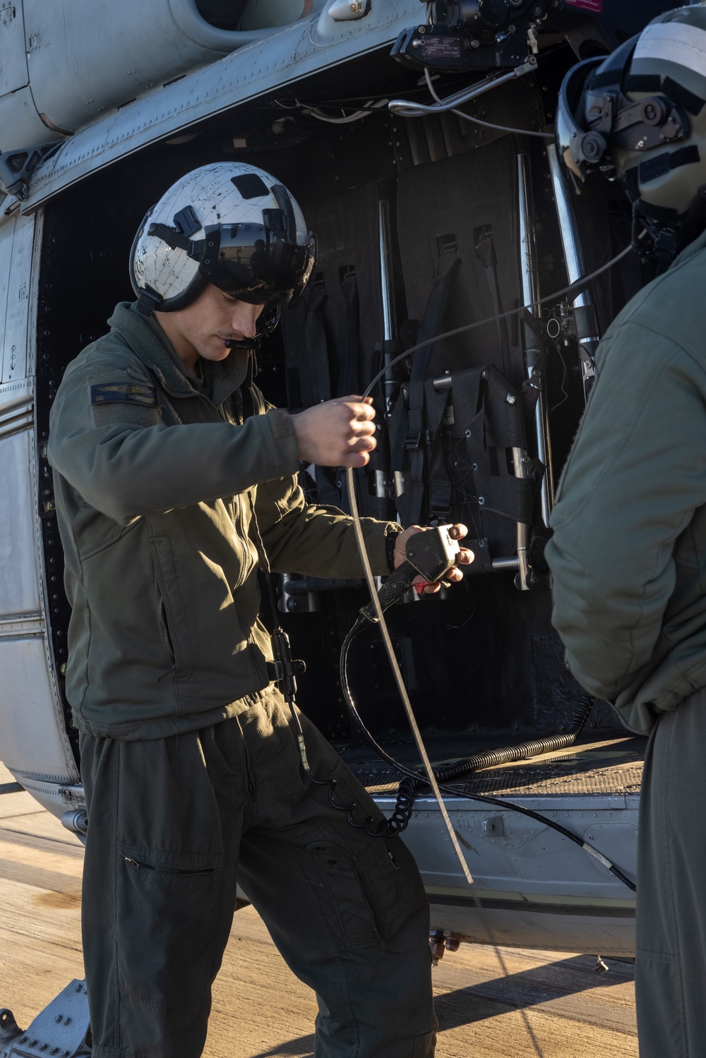 USMC Helicopters Prepare to Provide Firefighting Support