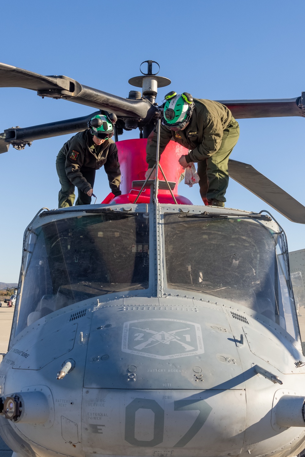 USMC Helicopters Prepare to Provide Firefighting Support